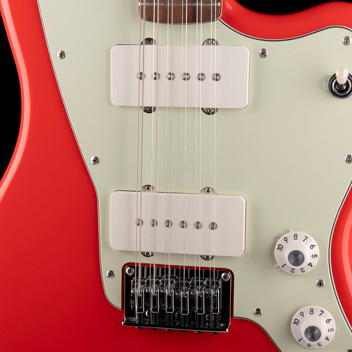 Pre Owned Squier Paranormal Jazzmaster XII	Fiesta Red With Gig Bag