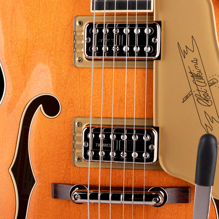 Gretsch G6120T-59 Vintage Select '59 Chet Atkins Hollow Body Lacquer Vintage Orange Stain with Case