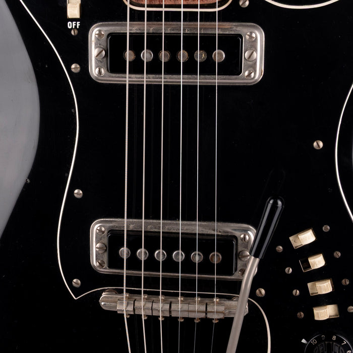 Vintage 1967 Hagstrom H-2 Black Electric Guitar With Gig Bag