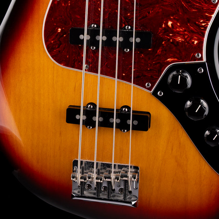 Used 2008 Fender American Standard Jazz Bass 3-Tone Sunburst With OHSC