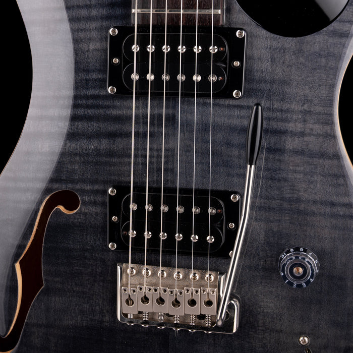 Pre Owned 2017 PRS SE Custom 22 Semi-Hollow body Grey Black With Gig Bag