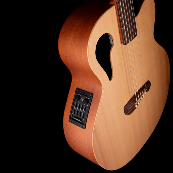 Pre Owned 2007 Tacoma Thunderhawk BM6C Baritone Acoustic Electric Guitar Natural With OHSC