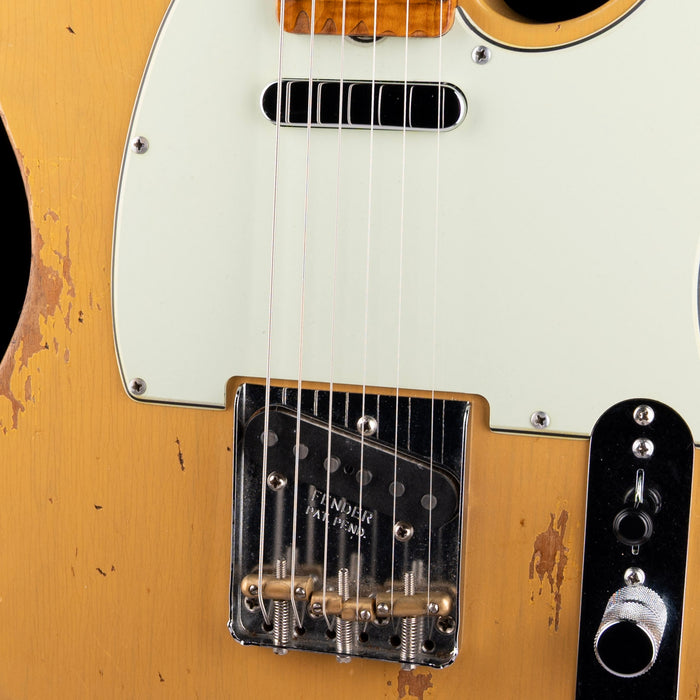 Pre Owned 2020 Fender Custom Shop Heavy Relic 1963 Telecaster Butterscotch Blonde With OHSC