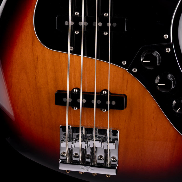 Used 2020 Fender Geddy Lee Jazz Bass 3-Tone Sunburst With Gig Bag