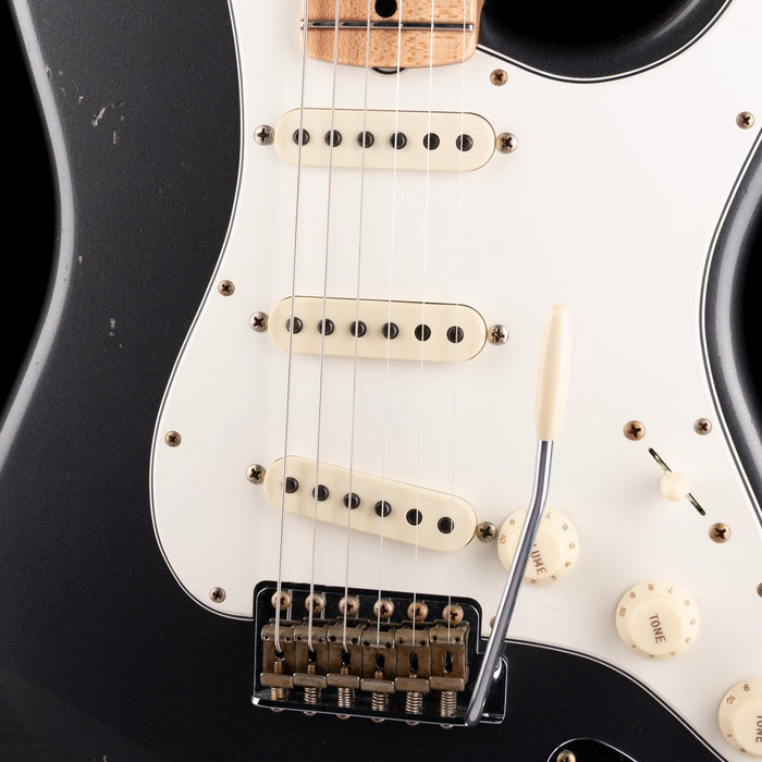 Used 2024 Fender Custom Shop 1968 Stratocaster Journeyman Relic Charcoal Frost Metallic with OHSC