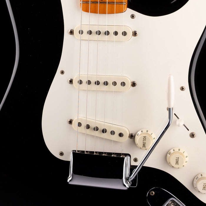 Pre Owned 1984 Fender American Vintage 1957 Stratocaster Black Electric Guitar With OHSC