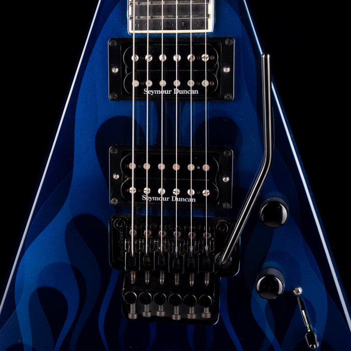 Used Jackson 2000 KV2 USA Blue Ghost Flame With OHSC