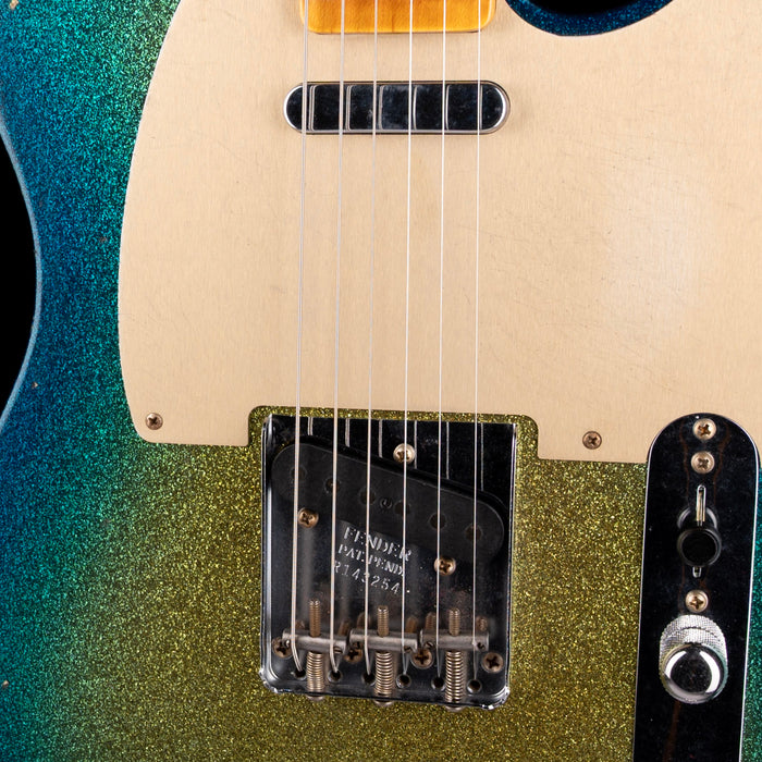 Fender Custom Shop 1958 Telecaster Journeyman Relic Surf Green Sparkle Burst With Case
