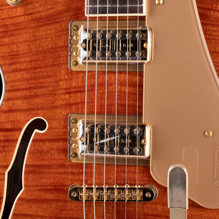 Used 2025 Gretsch Limited Edition Electromatic Flame Okoume Broadkaster Roundup Orange
