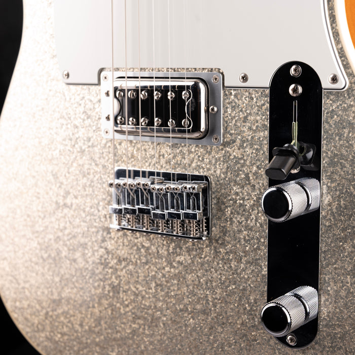 Pre-Owned Fender Limited Edition Made in Japan 1960's Custom Telecaster Silver Sparkle With Gig Bag