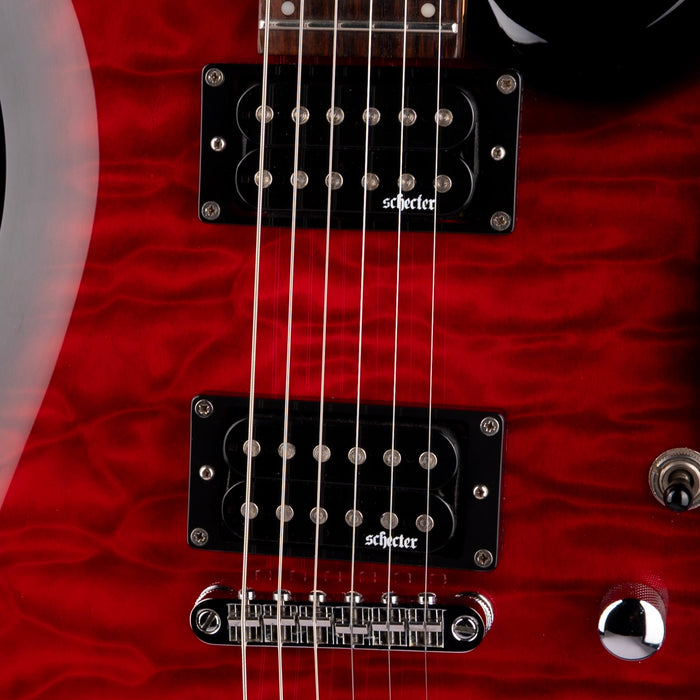 Used Schecter C-6 Plus Cherry Burst Electric Guitar