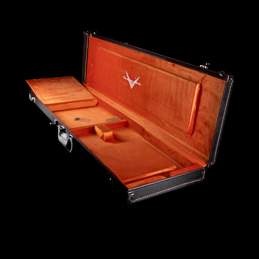 Used Fender Custom Shop Deluxe Bass Case Black with Orange Interior - 2