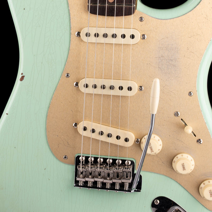 Fender Custom Shop Roasted 1960 Stratocaster Relic Birdseye Maple Aged Surf Green