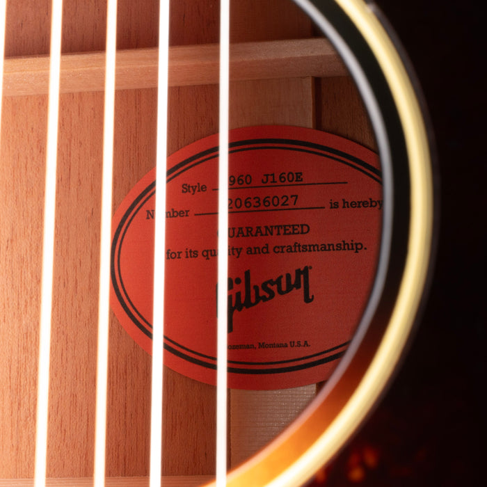 Gibson J-160E Original Vintage Sunburst Acoustic Electric with Case