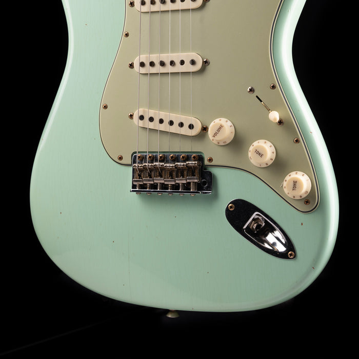 Pre-Owned 2025 Fender Custom Shop 1960 Stratocaster Journeyman Relic Faded Aged Surf Green With OHSC
