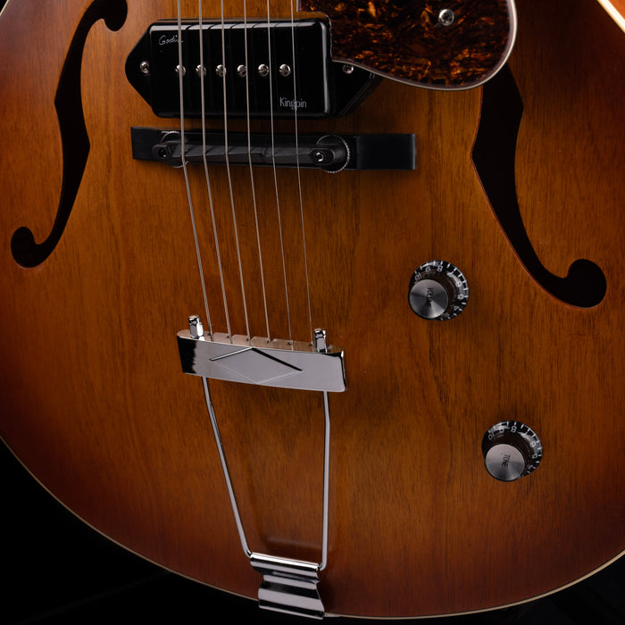 Pre-Owned Godin 5th Avenue CW Kingpin II Cognac Burst With OHSC