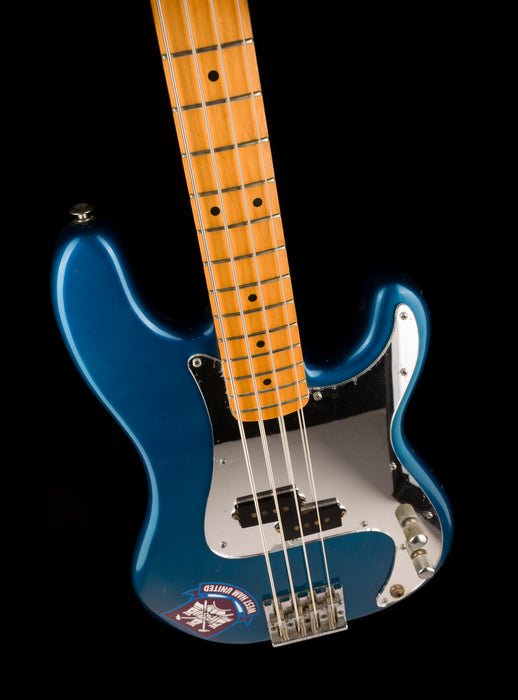 Pre Owned Fender 80’s Modded “Steve Harris-Style” Precision Bass Lake Placid Blue With Case