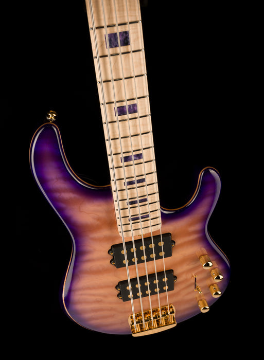 Ernie Ball Music Man BFR StingRay 5HH Bass Moonbeam Trans Purple Burst With Case