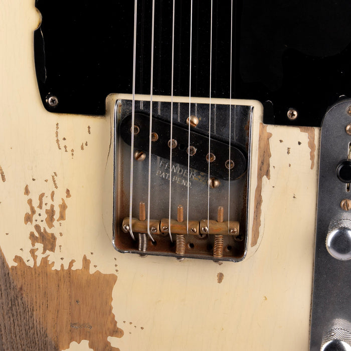 Pre-Owned 2006 Fender Custom Shop Masterbuilt Yuriy Shishkov Jeff Beck Esquire - Olympic White With Case