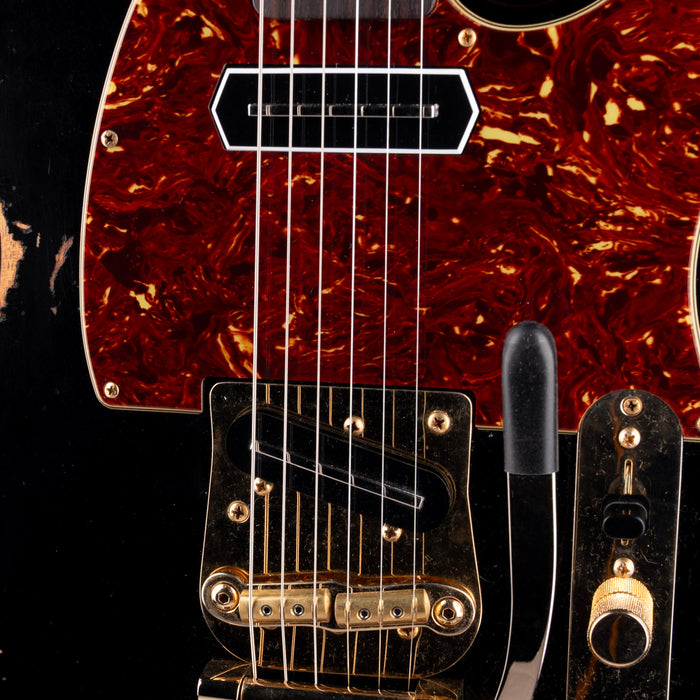 Pre Owned Fender Custom Shop Limited Edition Bow Tie Telecaster Custom Relic Black with OHSC