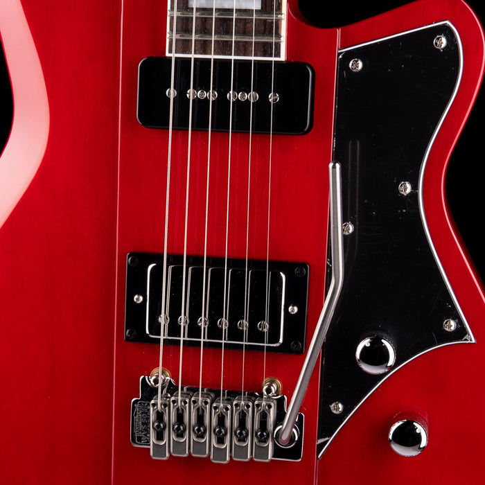 Reverend Warhawk Double Agent W Trans Cherry with Case