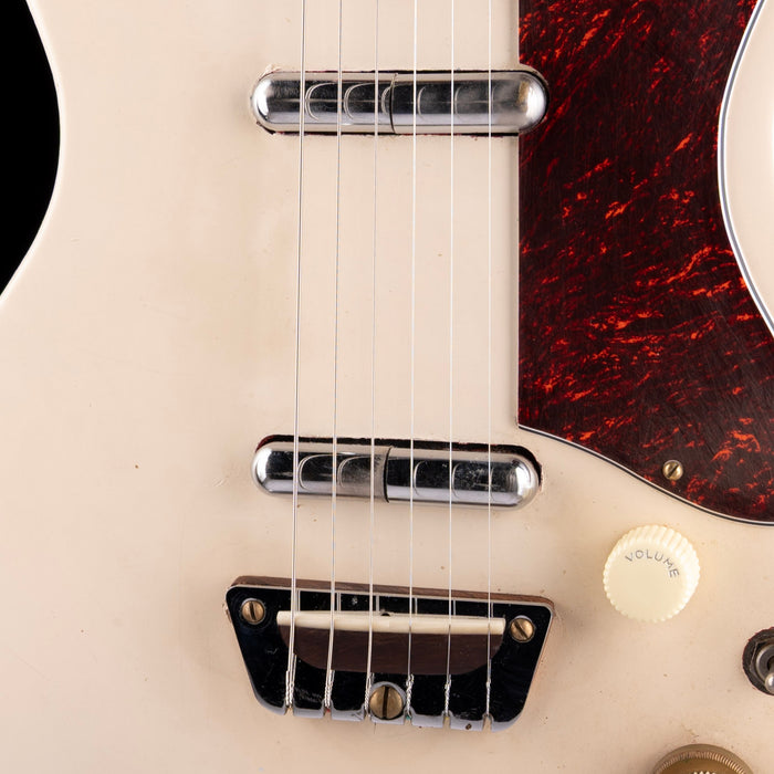 Vintage 1956 Danelectro U-2 Refinished White With Varitone Mod With Gig Bag
