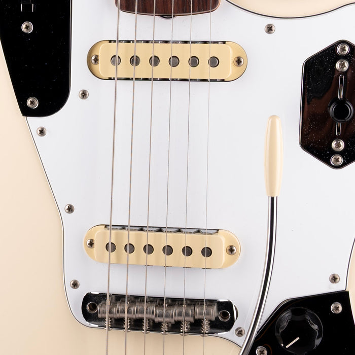 Pre Owned Fender Artist Series Johnny Marr Jaguar Olympic White With OHSC