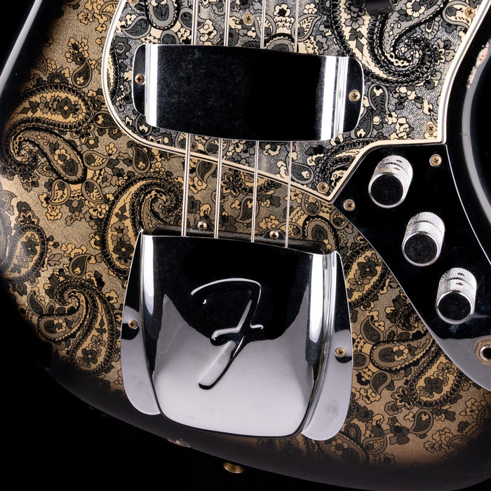 Fender Custom Shop Limited Edition Black Paisley Jazz Bass With Case