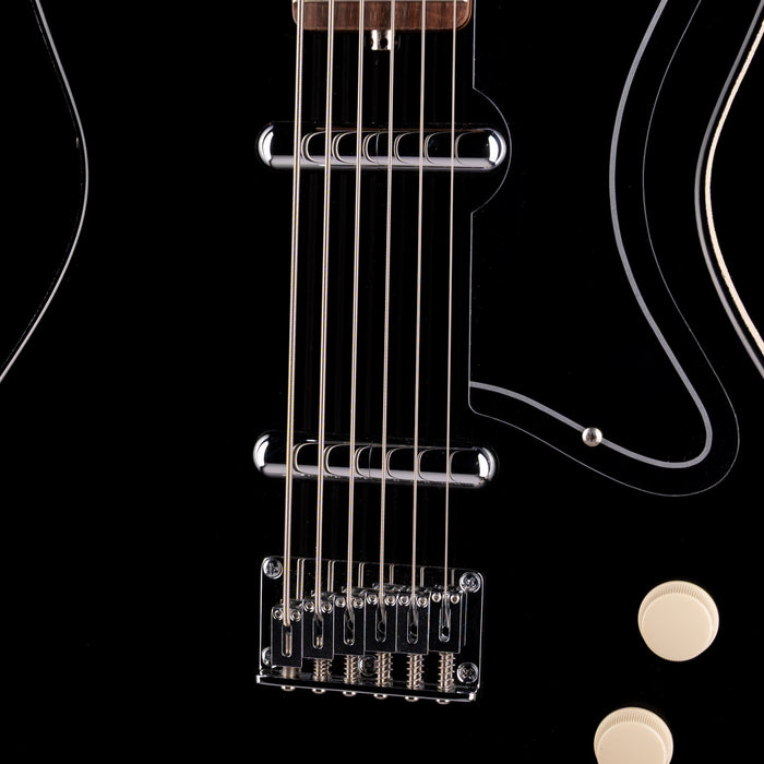 Pre-Owned 2011 Jerry Jones “Silver Jones” Bass6 Single Cutaway Black With OHSC