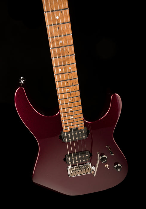 Used Charvel USA Select DK24 HH 2PT CM Caramelized Flame Oxblood With Case