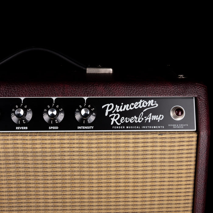 Pre-Owned 2017 Fender Special Run '65 Princeton Reverb Wine Red Guitar Amp Combo with Footswitch and Cover
