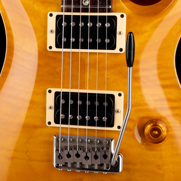 Pre-Owned 2004 PRS Custom 24 With Crescent Moon Inlays Amber With OHSC