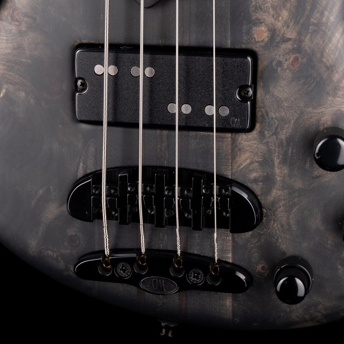 Mayones Cali 4 Bass Buckey Burl Antique Black with Case