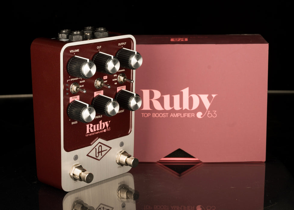 ruby pedal Used Universal Audio UAFX Ruby '63 Top Boost Amplifier Pedal With Box — Truetone Music