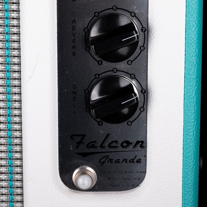 Used Tone King Falcon Grande Turquoise Guitar Amp Combo With Footswitch