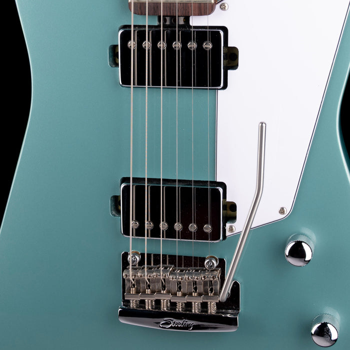 Used Sterling by Music Man Mariposa Dorado Green with Hardshell Case