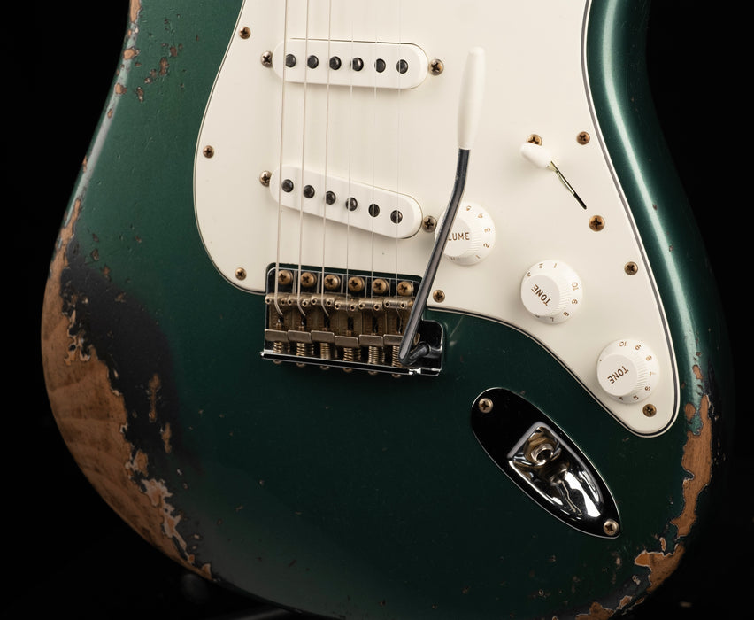 Fender Custom Shop 1962 Stratocaster Heavy Relic Sherwood Green Metallic Over Charcoal Frost Metallic
