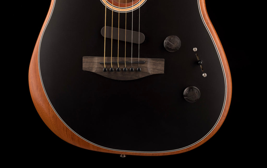 Used Fender Acoustasonic Stratocaster Black With Gig Bag