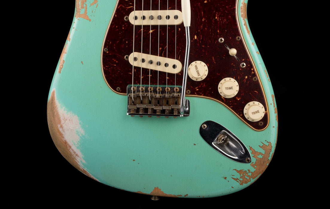 Used Fender Custom Shop 1960 Stratocaster Heavy Relic Faded Aged Foam Green with OHSC