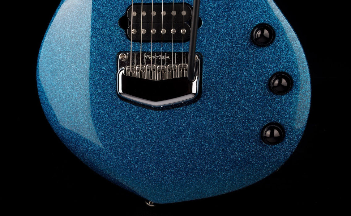 Used Ernie Ball Music Man Ball Family Reserve John Petrucci Signed Majesty 6 Marine Blue Sparkle with OHSC