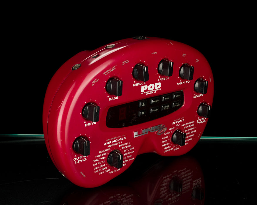 Used Line 6 POD V2 Guitar Multi-Effects Pedal With Power Supply - 2