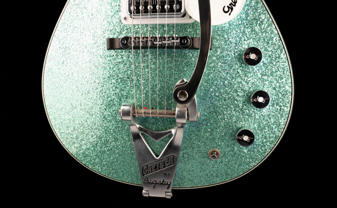 Pre-Owned Gretsch Custom Shop Masterbuilt Stephen Stern G6128CS-DC 1962 Triple Jet Turquoise Sparkle with OHSC