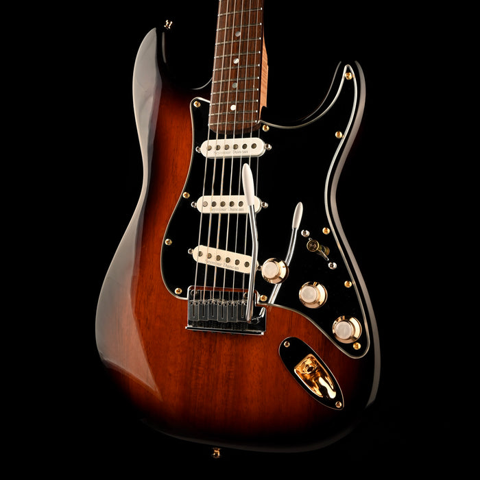 Pre Owned 2007 Fender Special Edition Koa Stratocaster Light Burst Modified With Gig Bag