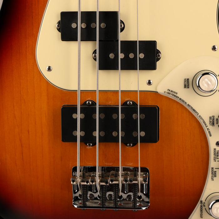 Pre Owned 2006 Fender American Deluxe Precision Bass 3-Color Sunburst With Case