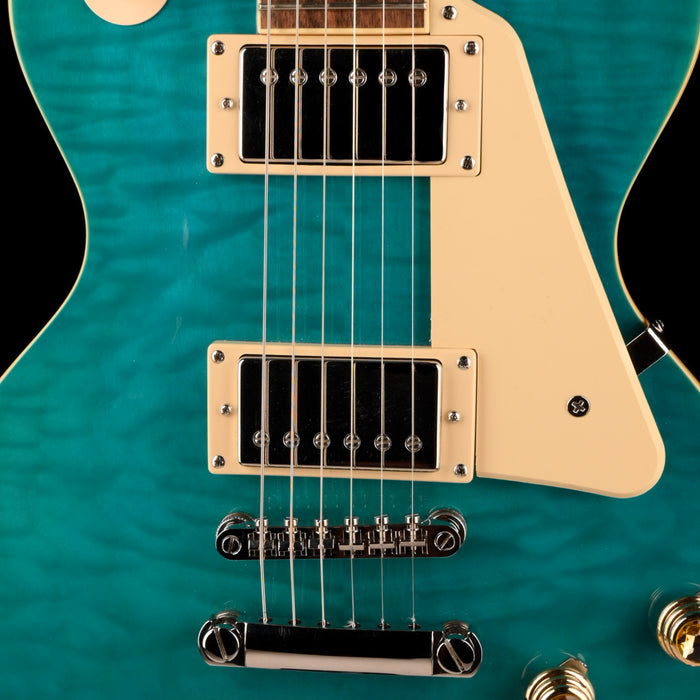 Pre Owned Epiphone Les Paul ‘60s Quilt Top Trans Blue With Gig Bag