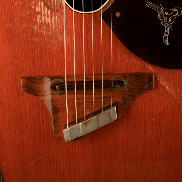 Vintage 1956 Gretsch G6022 Rancher Acoustic Guitar Orange Stain With OHSC