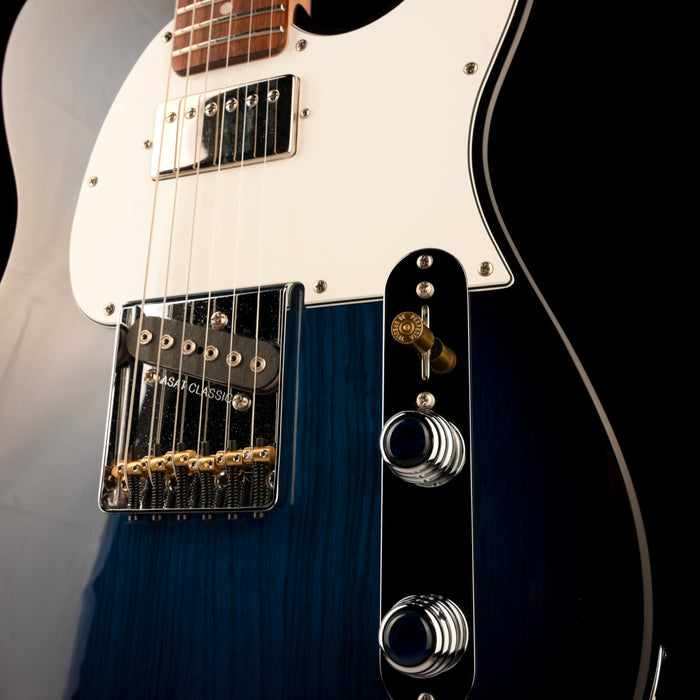 Pre Owned G&L ASAT Deluxe Classic Bluesboy Blueburst With OHSC