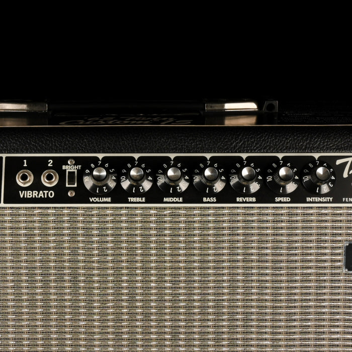 Pre Owned Fender 65 Twin Custom 15 Guitar Amp Combo With Footswitch And Cover