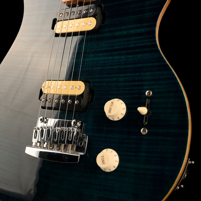 Pre Owned Sterling by Music Man AXIS AX50QM Yucatan Blue