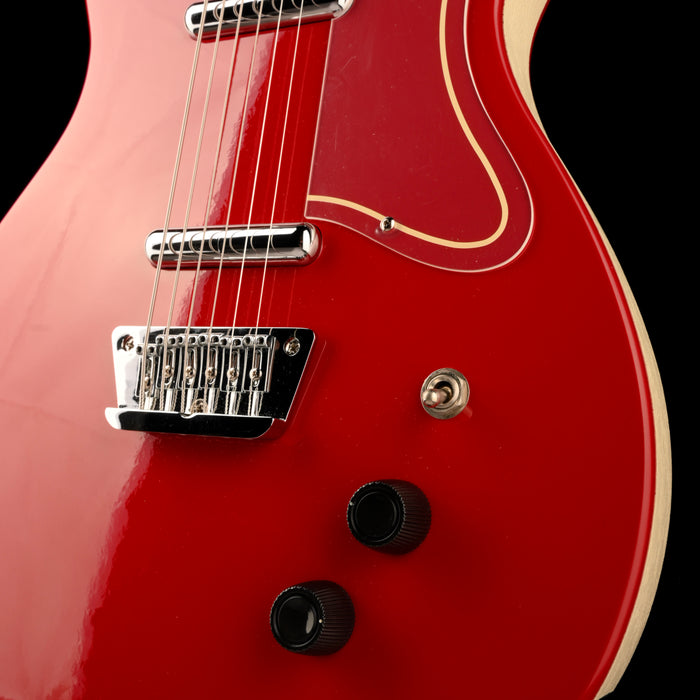 Used Danelectro 56 Baritone Red Flake Guitar With Gig Bag